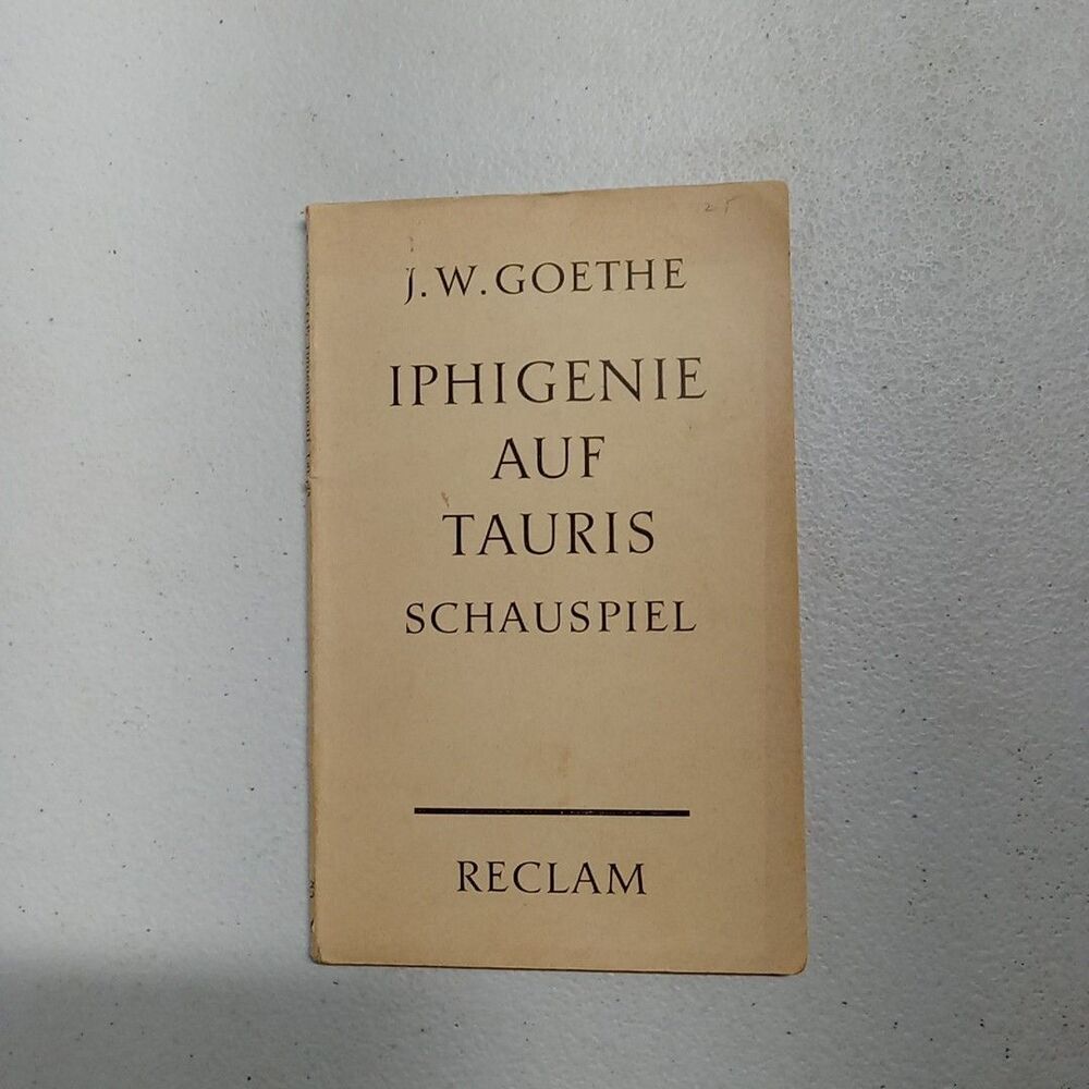 Antique Goethe Iphigenie auf Tauris Reclam German Drama Book 1960